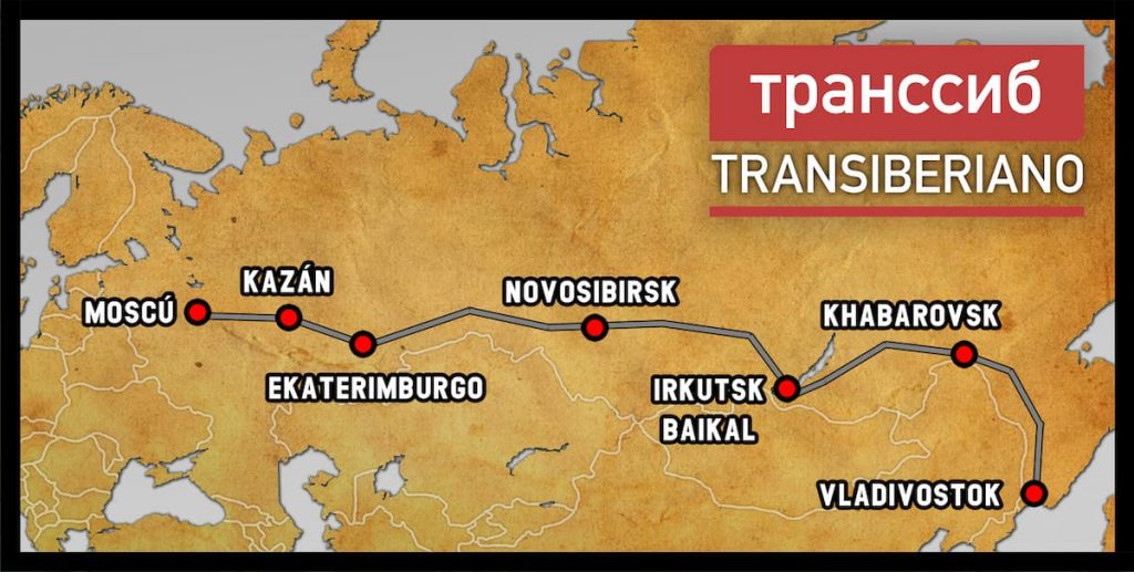 Mapa Ruta Transiberiano